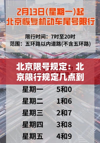 北京限号规定：北京限行规定几点到几点
