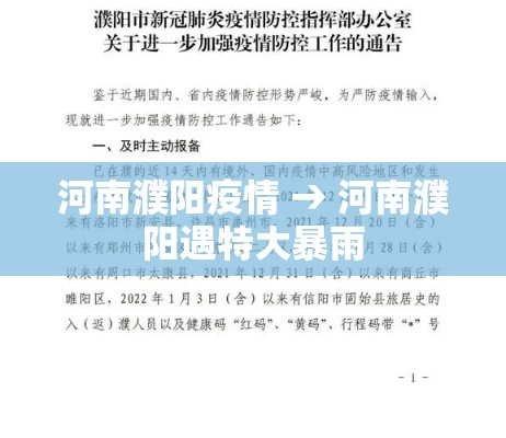 河南濮阳疫情 → 河南濮阳遇特大暴雨