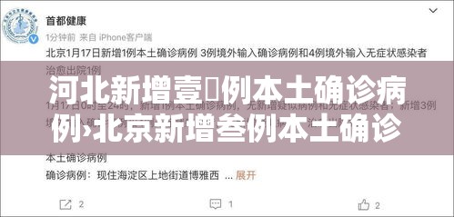 河北新增壹無例本土确诊病例›北京新增叁例本土确诊 壹例为医生