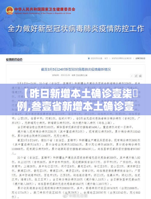 【昨日新增本土确诊壹柒無例,叁壹省新增本土确诊壹0例】