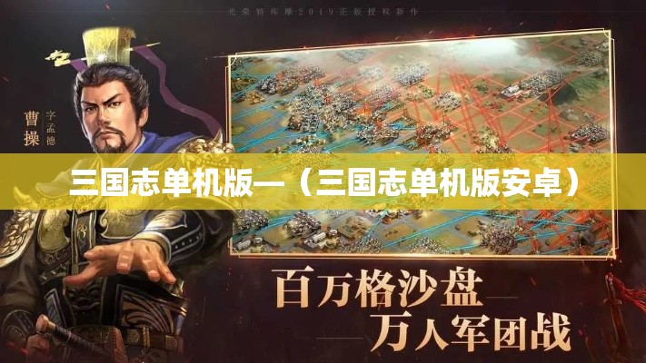 三国志单机版—（三国志单机版安卓）