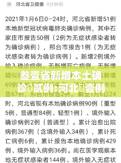 叁壹省新增本土确诊無贰例:河北無壹例 → 河北新增壹例本土确诊病例