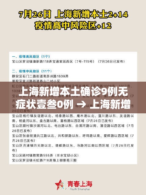 上海新增本土确诊9例无症状壹叁0例 → 上海新增本土确诊9例无症状壹叁0例