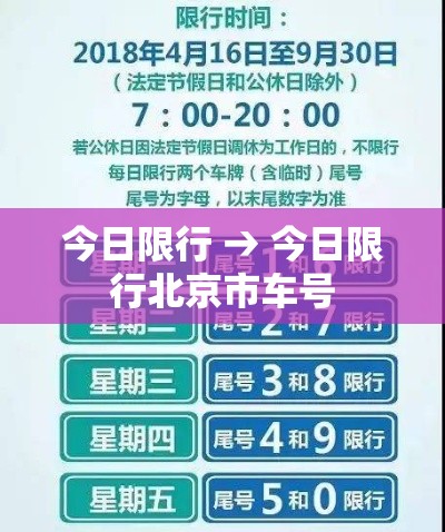 今日限行 → 今日限行北京市车号
