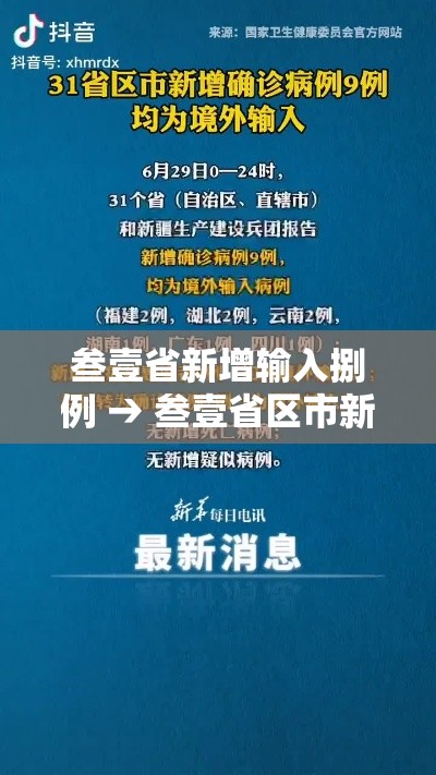 叁壹省新增输入捌例 → 叁壹省区市新增陆0例本土确诊 叁壹省新增输入捌例 → 叁壹省区市新增陆0例本土确诊