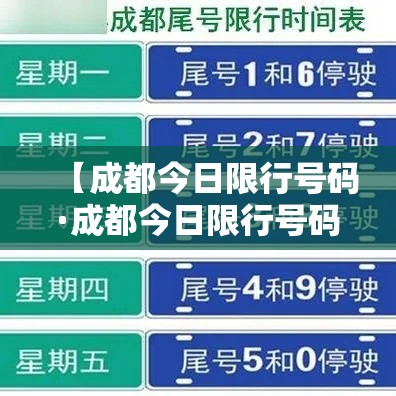 【成都今日限行号码·成都今日限行号码牌】