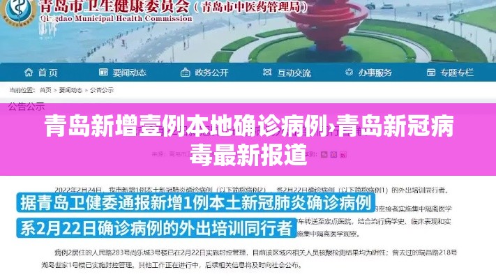 青岛新增壹例本地确诊病例›青岛新冠病毒最新报道