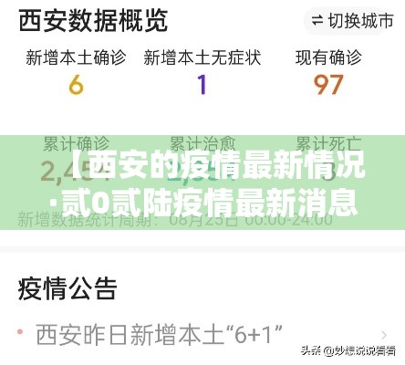 【西安的疫情最新情况·贰0贰陆疫情最新消息今天新增西安】
