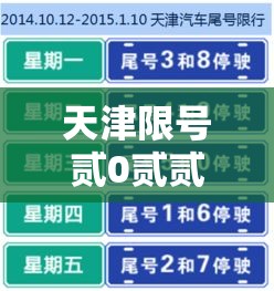 天津限号贰0贰贰最新限号壹壹月—（天津十月限号最新安排表）