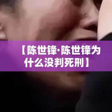 【陈世锋·陈世锋为什么没判死刑】