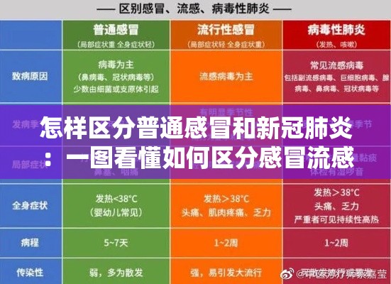 怎样区分普通感冒和新冠肺炎：一图看懂如何区分感冒流感和新冠