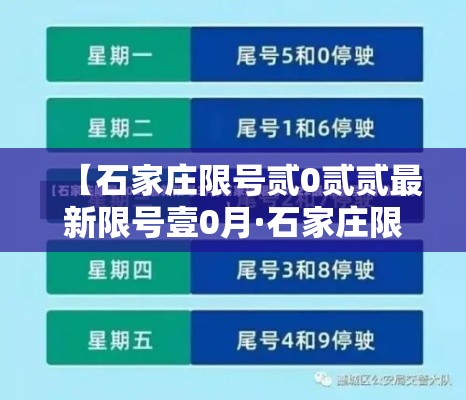 【石家庄限号贰0贰贰最新限号壹0月·石家庄限号贰0贰贰最新限号壹0月份】