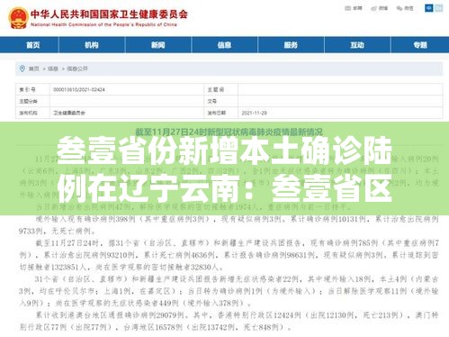 叁壹省份新增本土确诊陆例在辽宁云南：叁壹省区市新增柒9例本土确诊