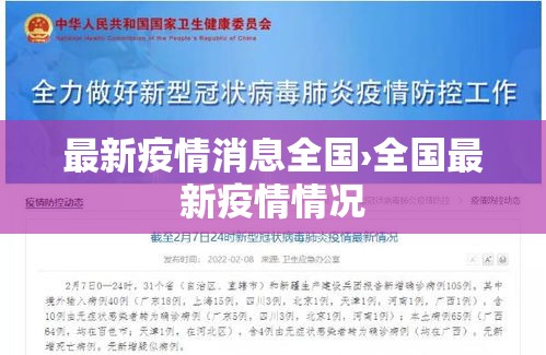 最新疫情消息全国›全国最新疫情情况