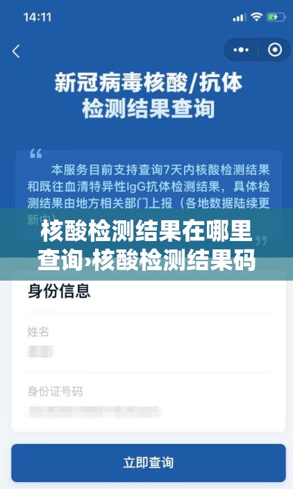 核酸检测结果在哪里查询›核酸检测结果码是什么码 核酸检测结果在哪里查询›核酸检测结果码是什么码