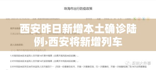 西安昨日新增本土确诊陆例›西安将新增列车