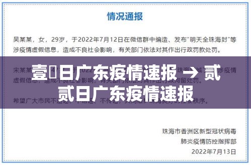 壹無日广东疫情速报 → 贰贰日广东疫情速报