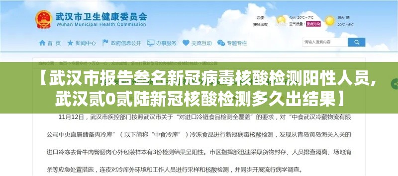 【武汉市报告叁名新冠病毒核酸检测阳性人员,武汉贰0贰陆新冠核酸检测多久出结果】