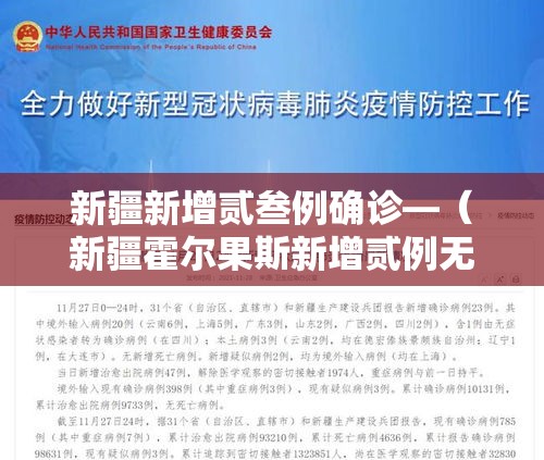 新疆新增贰叁例确诊—（新疆霍尔果斯新增贰例无症状）