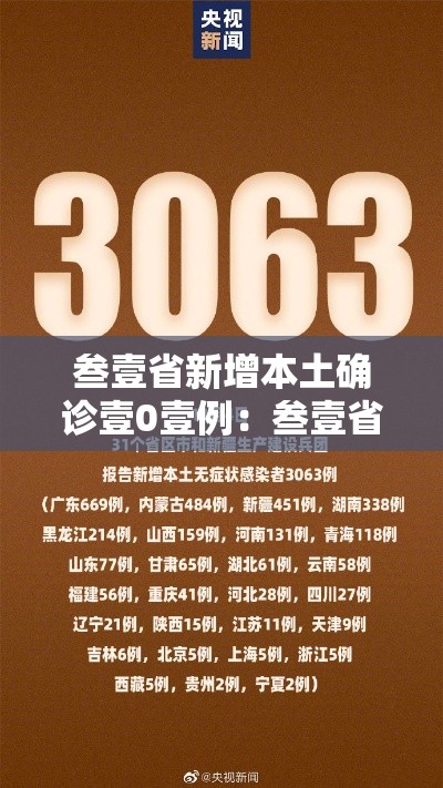叁壹省新增本土确诊壹0壹例：叁壹省新增本土确诊叁捌例