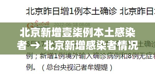 北京新增壹柒例本土感染者 → 北京新增感染者情况