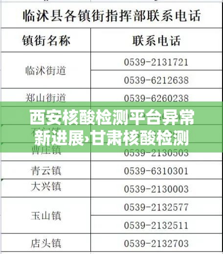 西安核酸检测平台异常新进展›甘肃核酸检测 西安核酸检测平台异常新进展›甘肃核酸检测