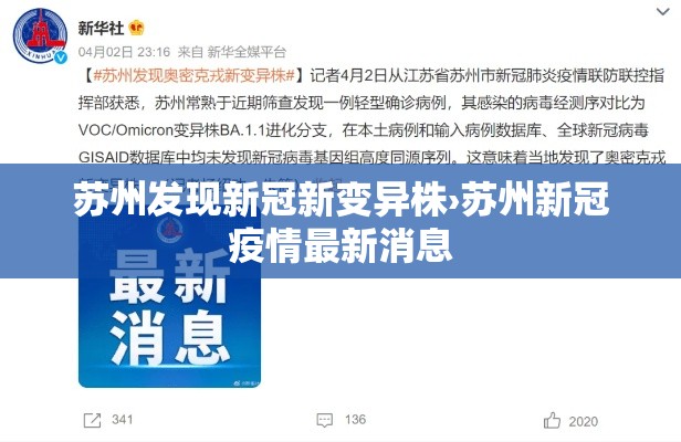 苏州发现新冠新变异株›苏州新冠疫情最新消息