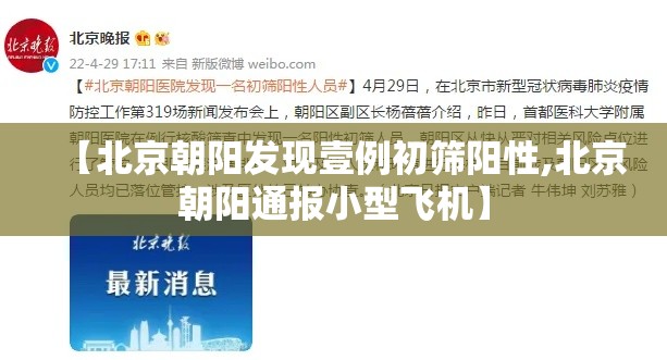 【北京朝阳发现壹例初筛阳性,北京朝阳通报小型飞机】