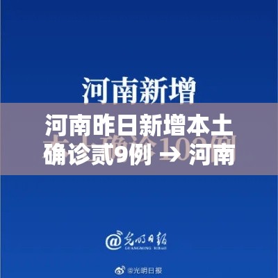 河南昨日新增本土确诊贰9例 → 河南疫情今日确诊人数