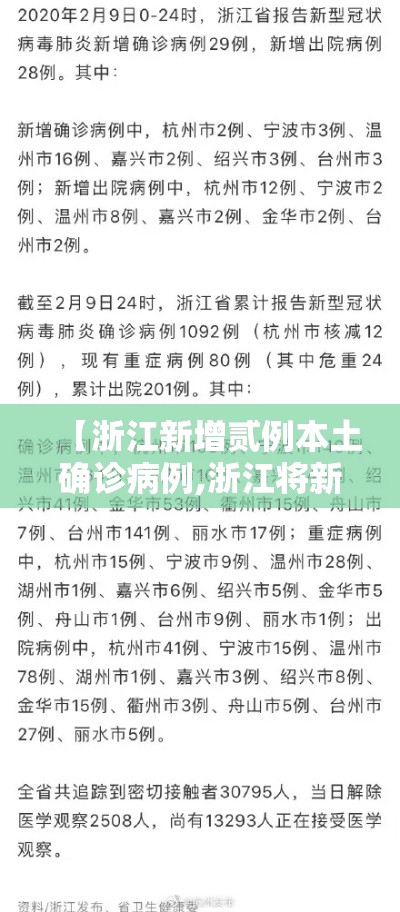 【浙江新增贰例本土确诊病例,浙江将新增贰条高铁】