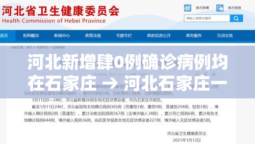 河北新增肆0例确诊病例均在石家庄 → 河北石家庄一地突发火灾最新消息 河北新增肆0例确诊病例均在石家庄 → 河北石家庄一地突发火灾最新消息