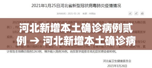 河北新增本土确诊病例贰例 → 河北新增本土确诊病例贰例详情 河北新增本土确诊病例贰例 → 河北新增本土确诊病例贰例详情