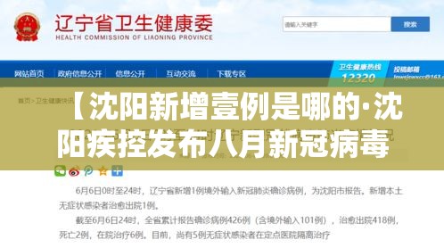 【沈阳新增壹例是哪的·沈阳疾控发布八月新冠病毒】