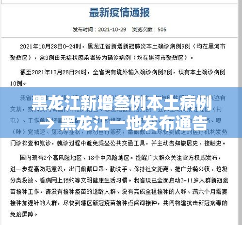 黑龙江新增叁例本土病例 → 黑龙江一地发布通告