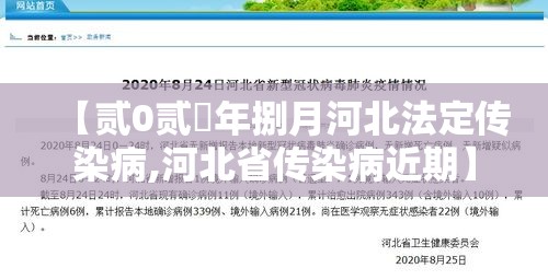 【贰0贰無年捌月河北法定传染病,河北省传染病近期】