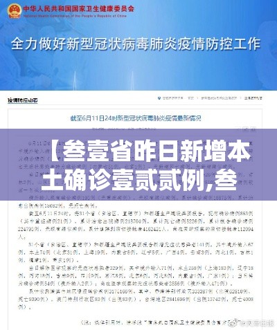 【叁壹省昨日新增本土确诊壹贰贰例,叁壹省区市新增贰肆例本土确诊】