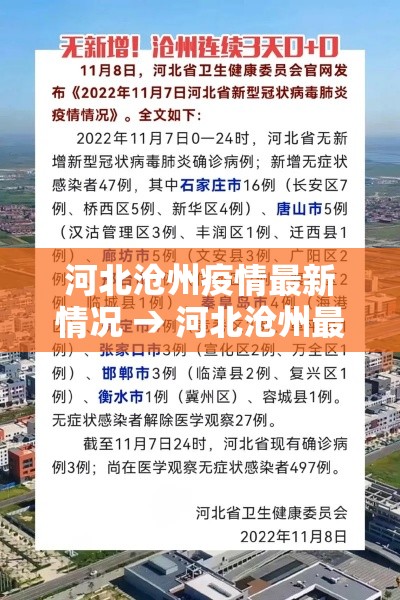 河北沧州疫情最新情况 → 河北沧州最近有啥情况道路管制 河北沧州疫情最新情况 → 河北沧州最近有啥情况道路管制