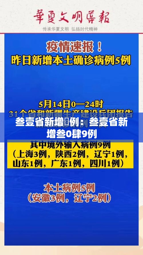 叁壹省新增無例：叁壹省新增叁0肆9例