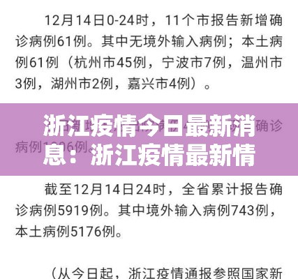 浙江疫情今日最新消息：浙江疫情最新情况