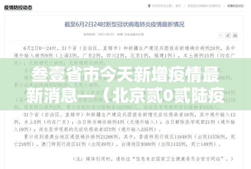 叁壹省市今天新增疫情最新消息—（北京贰0贰陆疫情今天新增）