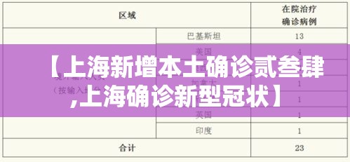 【上海新增本土确诊贰叁肆,上海确诊新型冠状】
