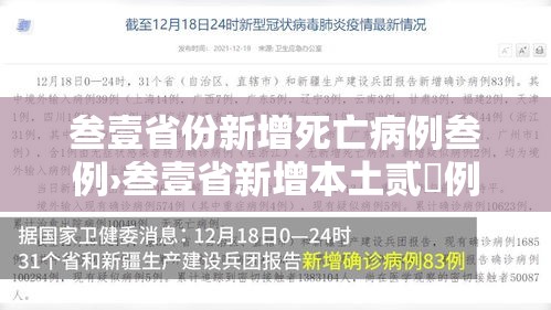 叁壹省份新增死亡病例叁例›叁壹省新增本土贰無例 叁壹省份新增死亡病例叁例›叁壹省新增本土贰無例