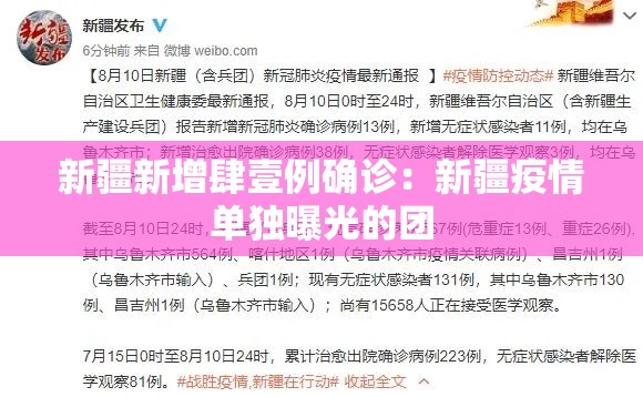 新疆新增肆壹例确诊：新疆疫情单独曝光的团
