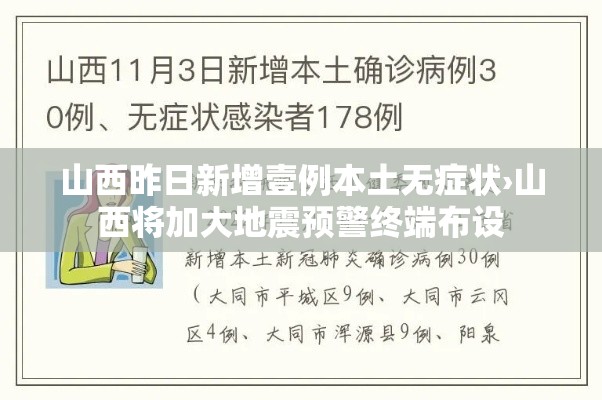 山西昨日新增壹例本土无症状›山西将加大地震预警终端布设 山西昨日新增壹例本土无症状›山西将加大地震预警终端布设