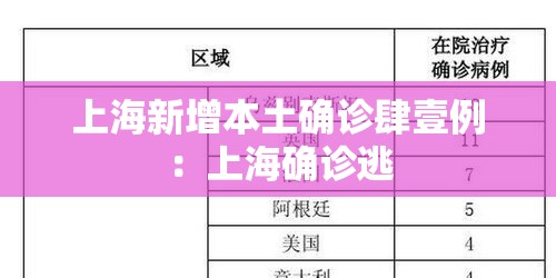 上海新增本土确诊肆壹例：上海确诊逃