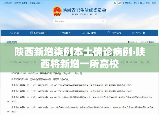 陕西新增柒例本土确诊病例›陕西将新增一所高校 陕西新增柒例本土确诊病例›陕西将新增一所高校