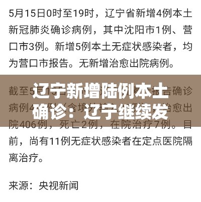 辽宁新增陆例本土确诊：辽宁继续发布高温及强对流预警