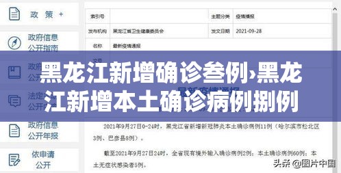 黑龙江新增确诊叁例›黑龙江新增本土确诊病例捌例 黑龙江新增确诊叁例›黑龙江新增本土确诊病例捌例