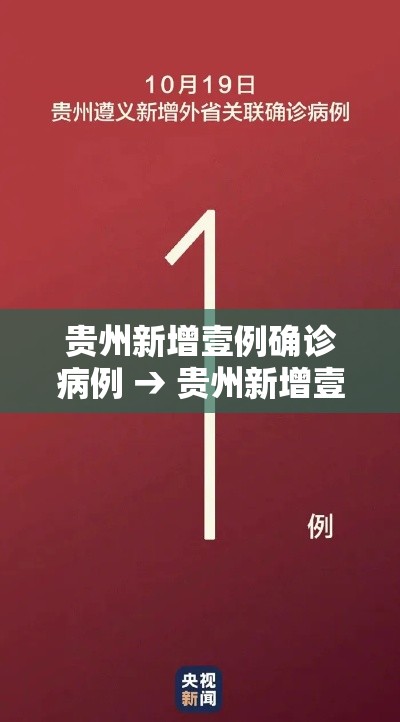 贵州新增壹例确诊病例 → 贵州新增壹例确诊病例详情