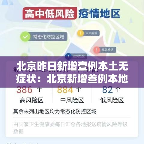 北京昨日新增壹例本土无症状：北京新增叁例本地确诊